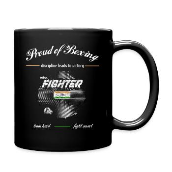 Proud of Boxing FIGHTER India - Full Colour Mug - black - Right