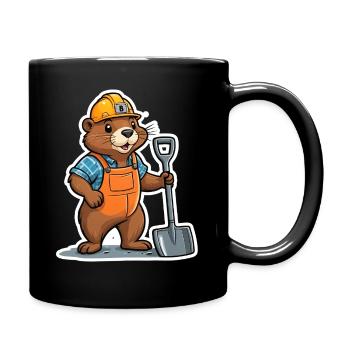 Chantiers de construction à Bieber - Mug uni - noir - Droite