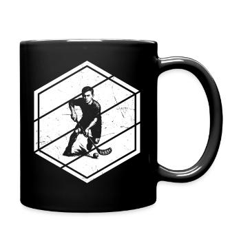 Characterful floorball design - Full Colour Mug - black - Right