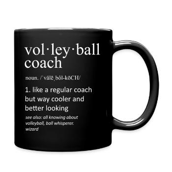 Définition drôle d’entraîneur de volley-ball : Idée de cadeau sportif - Mug uni - noir - Droite