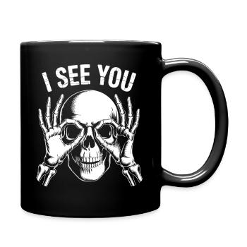 Je te vois Vue squelette - Mug uni - noir - Droite