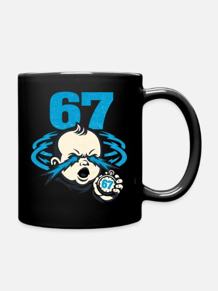 67 six seven - gen z - Tasse einfarbig - Schwarz