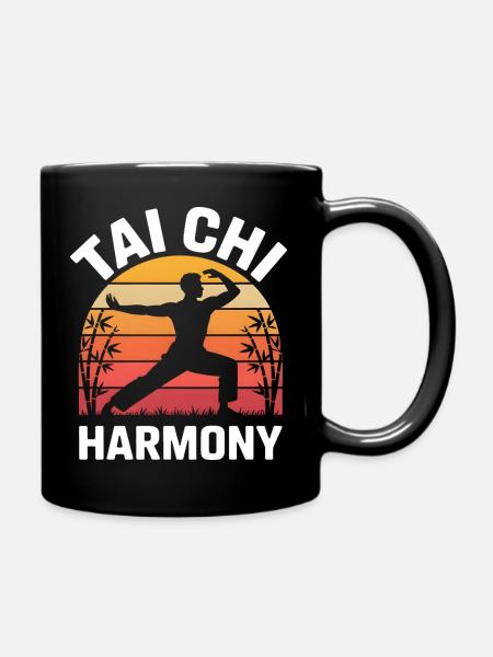 Tai Chi Harmony – Sonnenuntergang & Balance - Tasse einfarbig - Schwarz