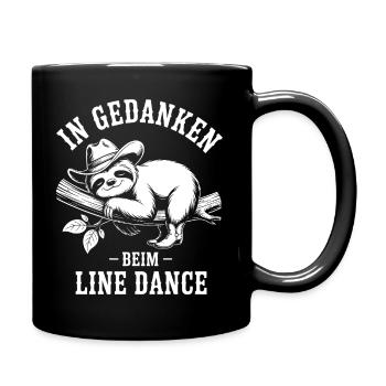 Le paresseux rêve de danse en ligne - Mug uni - noir - Droite