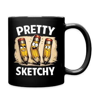 Ziemlich Skizzenhaft Pretty Sketchy Bleistifte - Tasse einfarbig - Schwarz - Rechts