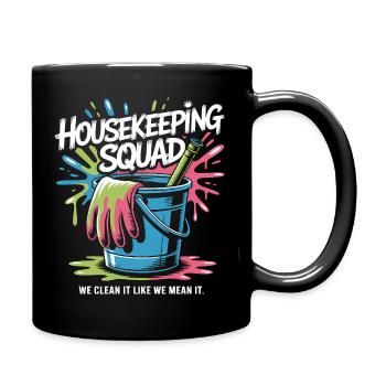 Funny Cleaning Design - Full Colour Mug - black - Right