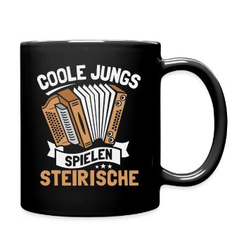 Accordion Cool Boys Styrian Accordion - Full Colour Mug - black - Right