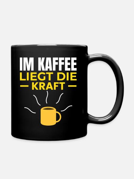 The power lies in coffee - Full Colour Mug - black