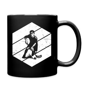 Clean floorball artwork for floorball - Full Colour Mug - black - Right