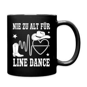 Never too old for line dancing - Full Colour Mug - black - Right