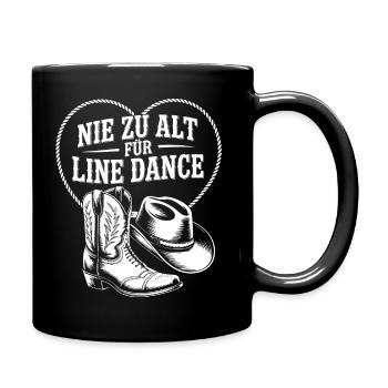 Jamais trop vieux pour la danse en ligne Western Heart - Mug uni - noir - Droite