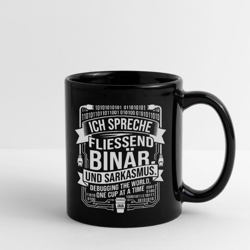 Coding Binärer Kaffee Sarkasmus Tasse einfarbig