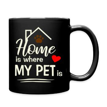 Home is where my pet is - Tasse einfarbig - Schwarz - Rechts