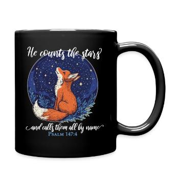 Fuchs Christlich - Tasse einfarbig - Schwarz - Rechts