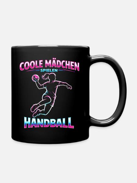 handball mädchen weihnachten geschenk - Tasse einfarbig - Schwarz