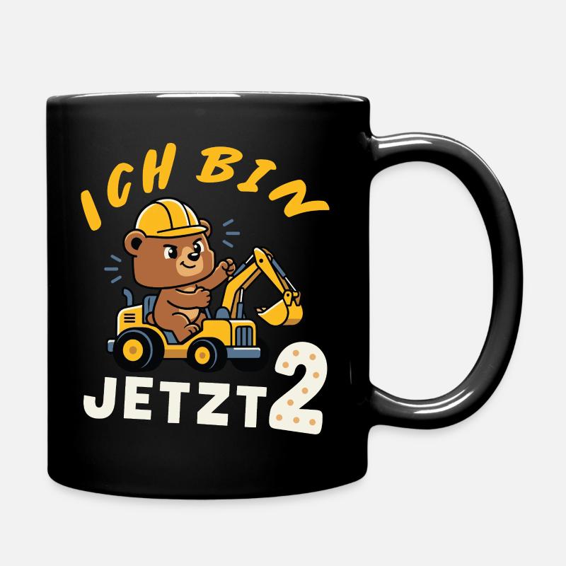 J’ai maintenant 2 ans – Conception d’ouvrier du bâtiment avec excavatrice bear - Mug uni - noir