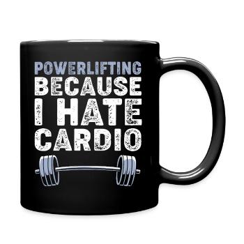Bodybuilder Deadlift Gym Fitness Workout Dumbbell - Full Colour Mug - black - Right