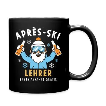 Après-ski instructor Lustig - first descent free of charge - Full Colour Mug - black - Right