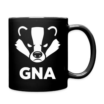 GNA Wildschwein Kopf Druck - Tasse einfarbig - Schwarz - Rechts
