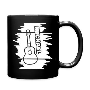 Michael as Playing the Guitar - Full Colour Mug - black - Right