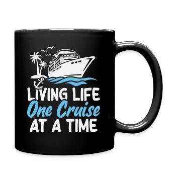 Kreuzfahrtschiff Sommerurlaub - Tasse einfarbig - Schwarz - Rechts