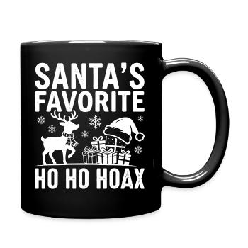 Santa's Favorite Ho Ho Ho Hoax - Full Colour Mug - black - Right