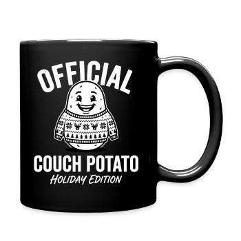 Official Couch Potato Holiday Edition - Tasse einfarbig - Schwarz - Rechts