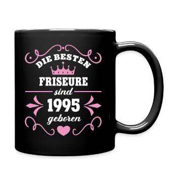 Hairdresser Birthday Vintage 1995 Born 95 - Full Colour Mug - black - Right