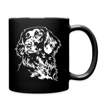 Deutsch Langhaar Portrait Jagdhunde Hunde Wilsigns - Tasse einfarbig - Schwarz - Rechts