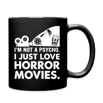 Horror Movies Love Typography - Full Colour Mug - black - Right