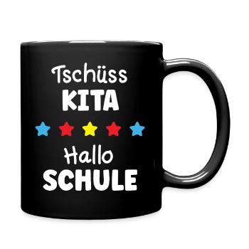 Goodbye Kita Hello School Farewell Kindergarten - Full Colour Mug - black - Right