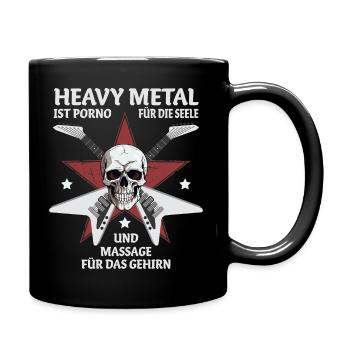 Heavy metal is porn for the soul - Full Colour Mug - black - Right
