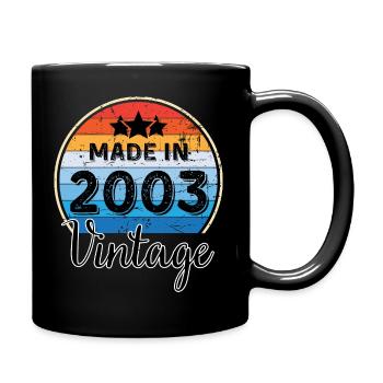 Hergestellt zum Vintage-Jubiläum 2003 - Tasse einfarbig - Schwarz - Rechts