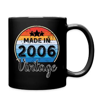 Vintage Geburtsjahr 2006 - Tasse einfarbig - Schwarz - Rechts