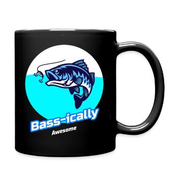 Bassmäßig großartig - Tasse einfarbig - Schwarz - Rechts