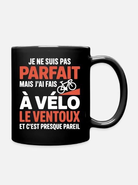 I did the Ventoux by bike bike bike gift cyclist - Full Colour Mug - black