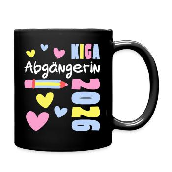 KIGA ABGÄNGERIN 2026 - Tschüss Kindergarten  - Tasse einfarbig - Schwarz - Rechts