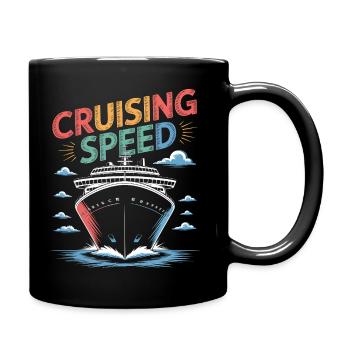 Impression d’un navire de croisière de croisière rapide - Mug uni - noir - Droite