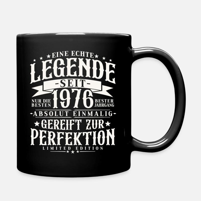 Jahrgang 1976 geboren Legenden Geburtstag Geschenk - Tasse einfarbig - Schwarz