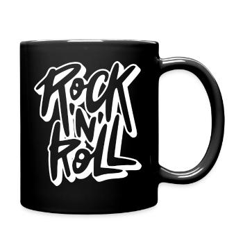 Rock 'n' Roll Graffiti-Text - Tasse einfarbig - Schwarz - Rechts
