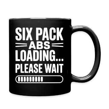 Six Pack Abs Loading... Please Wait - Full Colour Mug - black - Right