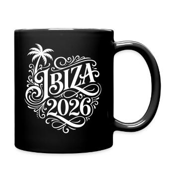 Ibiza 2026 - Tasse einfarbig - Schwarz - Rechts
