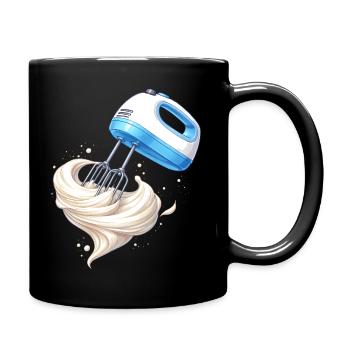 Whipping Cream Hand Mixer Baking Design - Full Colour Mug - black - Right