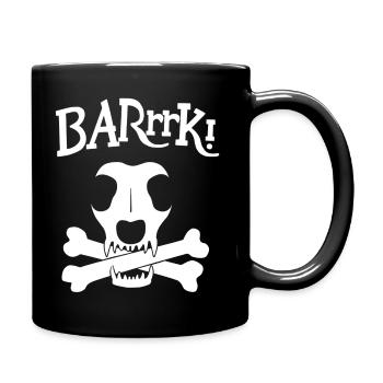 Pirate Dog Logo - Full Colour Mug - black - Right