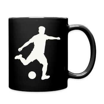Silhouette de baby-foot en mouvement - Mug uni - noir - Droite