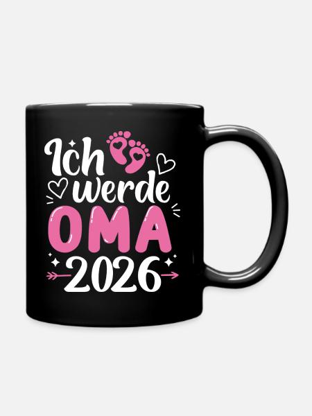 Oma 2026 - Tasse einfarbig - Schwarz
