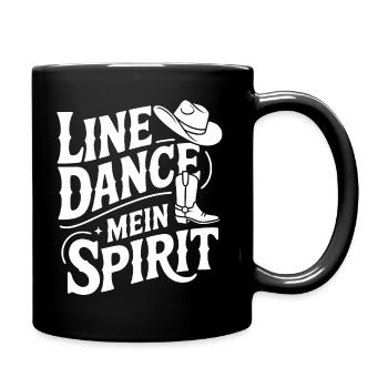 Line Dance Mein Spirit - Tasse einfarbig - Schwarz - Rechts