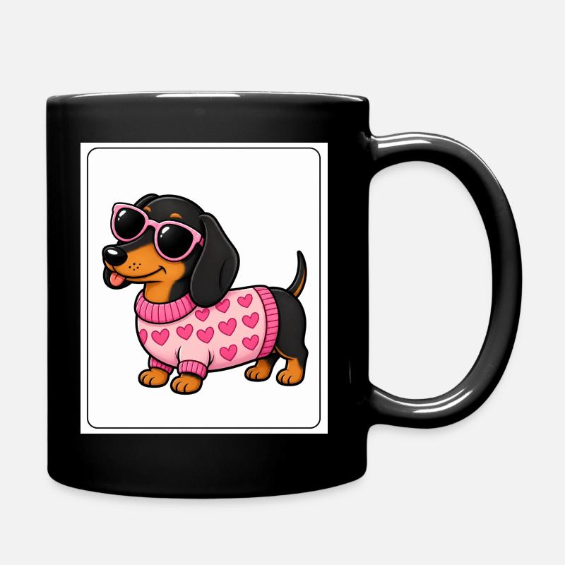 Bach Hearts Pink Glasses - Tasse einfarbig - Schwarz