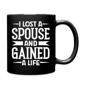 Conjoint perdu - Vie gagnée - Mug uni - noir - Droite