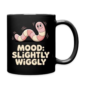 Slightly wobbly | Worm Mood - Full Colour Mug - black - Right